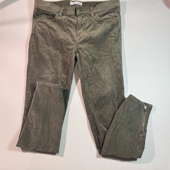 2 pair Loft curvy high waist skinny corduroy pants Maroon Olive 4/27. 1 - Picture 1 of 11